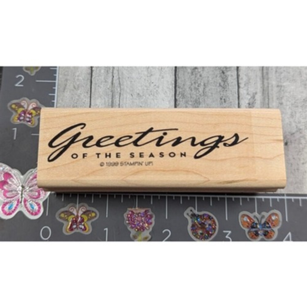 Stampin' Up! Greetings Of The Season 1999 Rubber Stamp Wood #B32